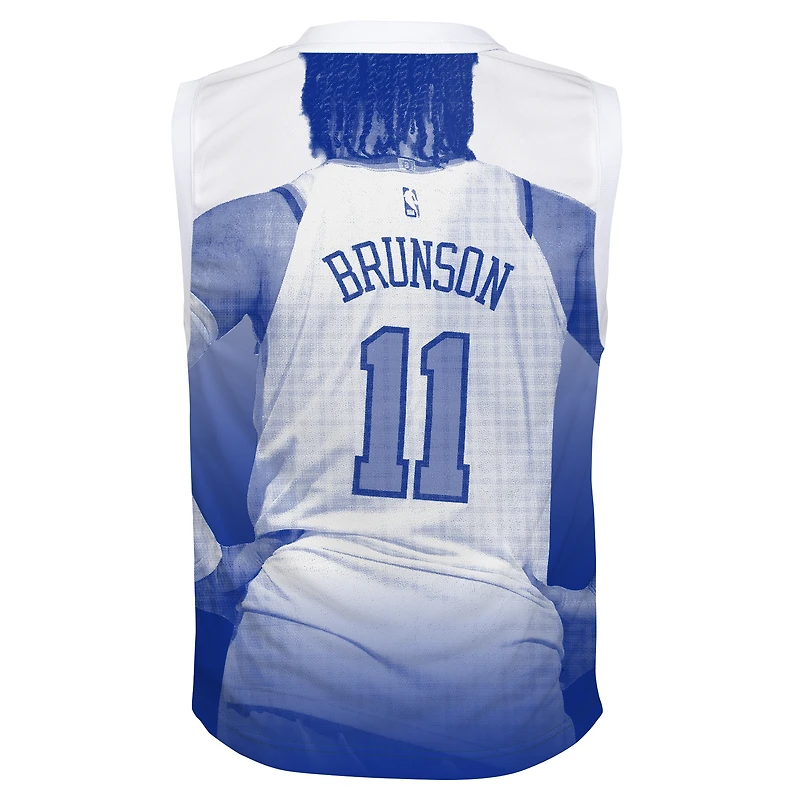 Youth Outerstuff Jalen Brunson Blue New York Knicks Hometown Fashion Jersey