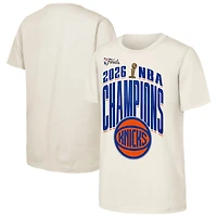 Youth Outerstuff Natural New York Knicks 2026 NBA Finals Champions Bold Teamwork T-Shirt