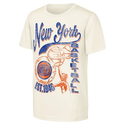 Youth Outerstuff Natural New York Knicks Ticket Stub T-Shirt