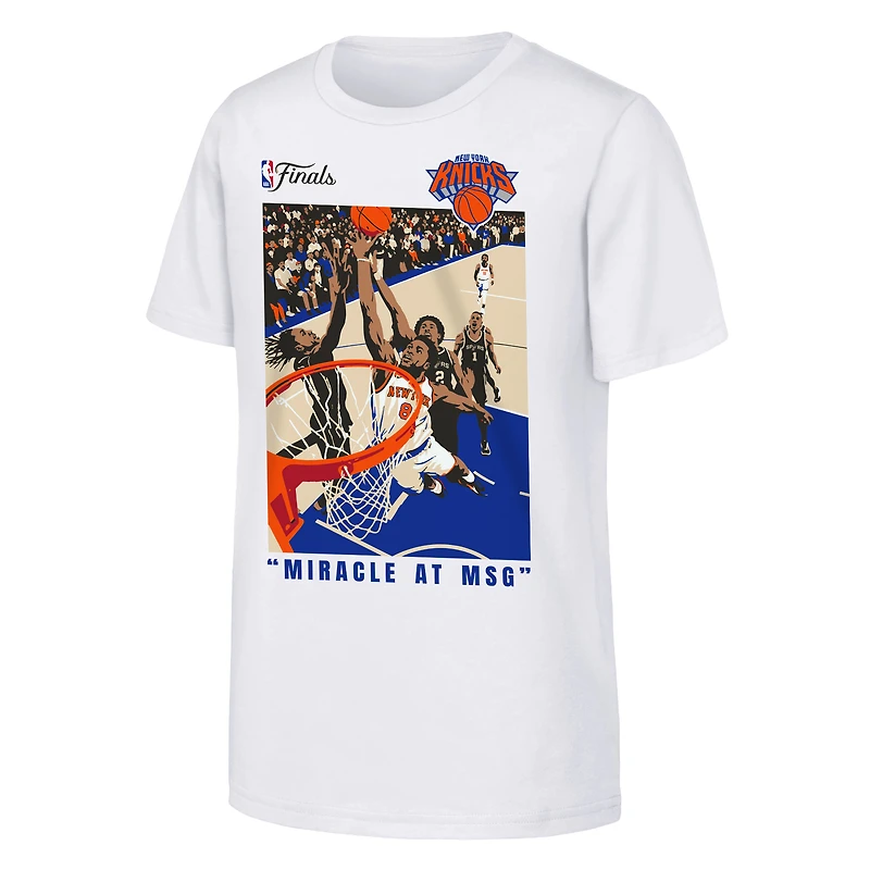 Youth Outerstuff OG Anunoby White New York Knicks 2026 NBA Finals Game 4 Tip-In T-Shirt