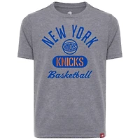T-shirt confortable tri-blend gris Sportiqe pour jeunes des New York Knicks
