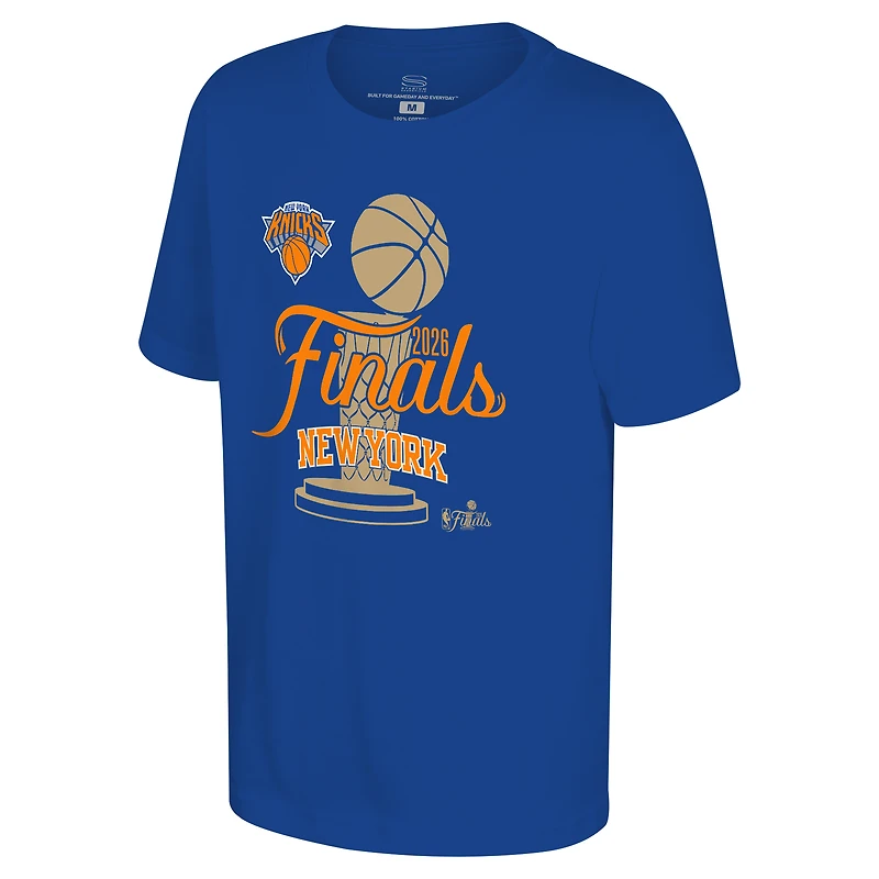 Youth Stadium Essentials Blue New York Knicks 2026 NBA Finals Cruise T-Shirt