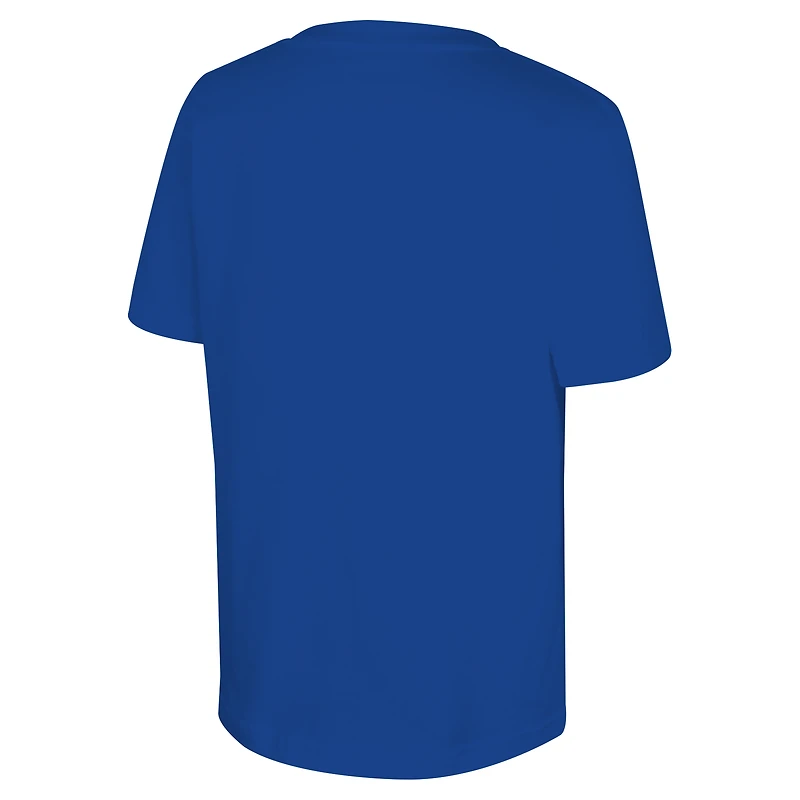 T-shirt Youth Stadium Essentials bleu New York Knicks, collection croisière des finales NBA 2026