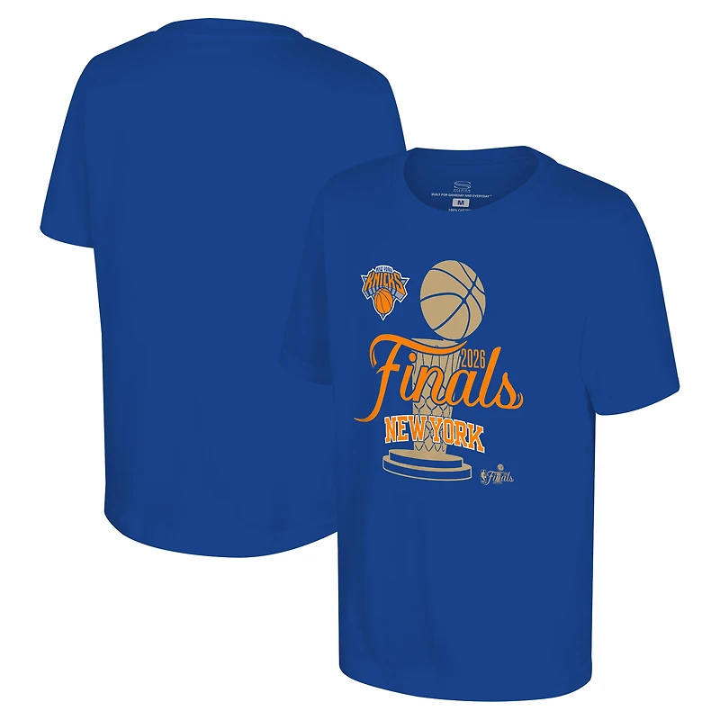 Youth Stadium Essentials Blue New York Knicks 2026 NBA Finals Cruise T-Shirt