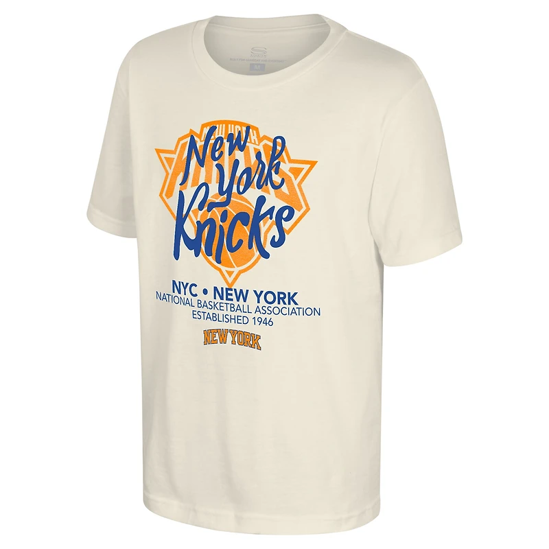 T-shirt Youth Stadium Essentials Natural New York Knicks Wallscript