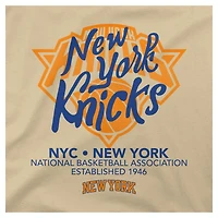 Youth Stadium Essentials Natural New York Knicks Wallscript T-Shirt