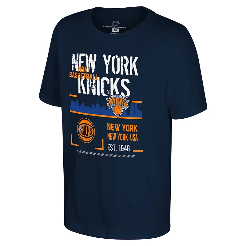 Youth Stadium Essentials Navy New York Knicks Hideout T-Shirt