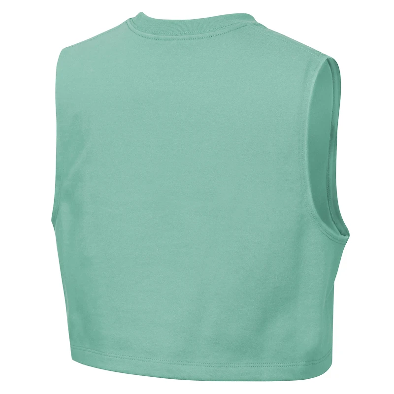 Girls Youth Nike Mint New York Liberty 2026 Authentic Practice Sleeveless Cropped T-Shirt