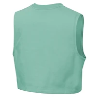 Girls Youth Nike Mint New York Liberty 2026 Authentic Practice Sleeveless Cropped T-Shirt