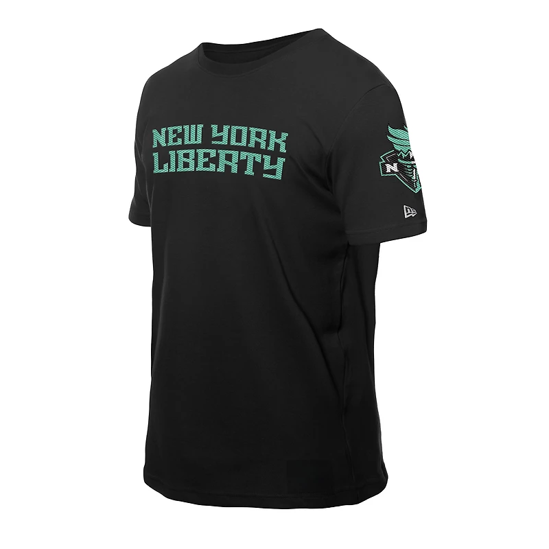 T-shirt New Era noir pour homme avec logo York Liberty Premium