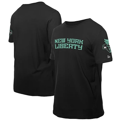 T-shirt New Era noir pour homme avec logo York Liberty Premium