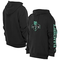 Men's New Era Black New York Liberty Wordmark Premium Fleece Pullover Hoodie