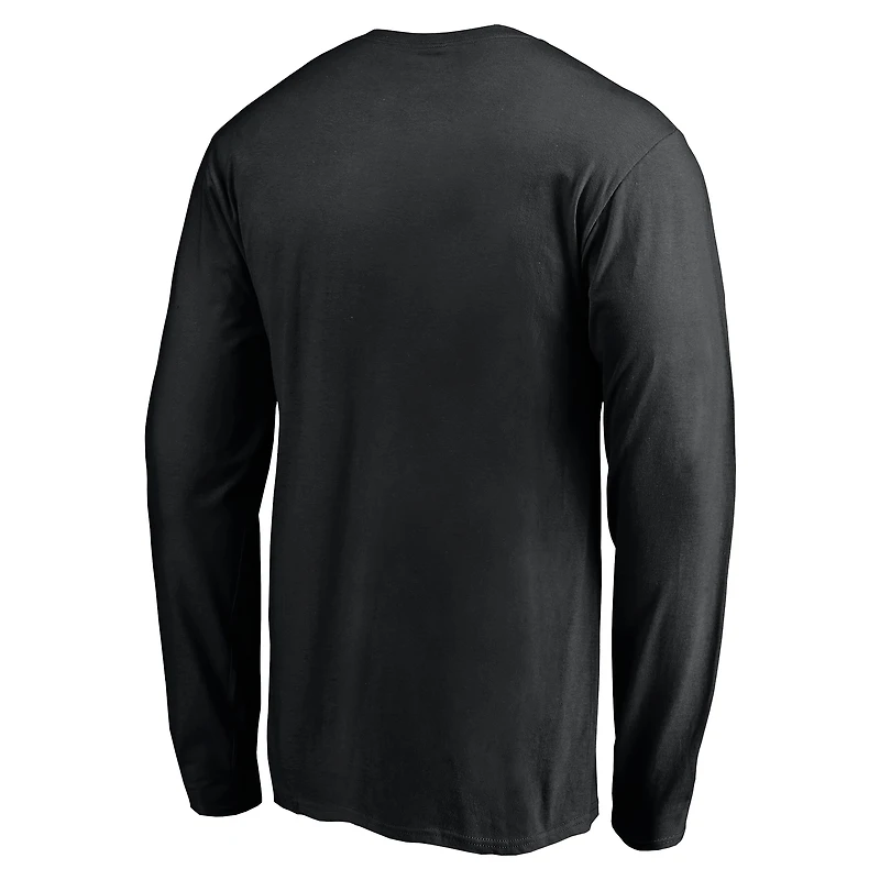 Men's  Black New York Liberty Primary Logo Long Sleeve T-Shirt
