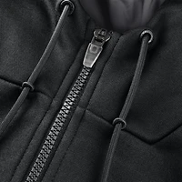 Sweat à capuche zippé noir New York Liberty Back Door Cut Play Defender pour homme