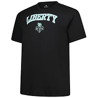 T-shirt noir Fanatics pour homme avec logo New York Liberty Big & Tall Arch