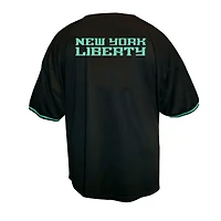 Maillot de mode Fanatics noir New York Liberty grandes tailles pour hommes, entièrement boutonné