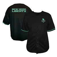 Men's Fanatics  Black New York Liberty Big & Tall Full-Button Fashion Jersey