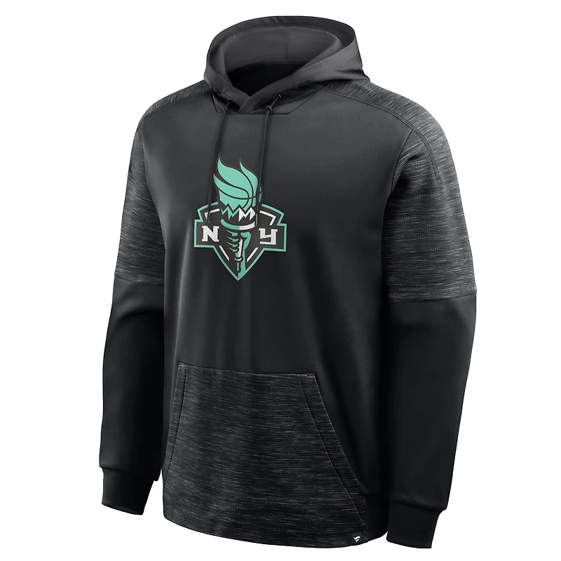 Men's Fanatics Black New York Liberty Pick & Roll Defender Pullover Hoodie