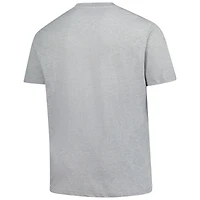 T-shirt Fanatics gris chiné pour homme, motif New York Liberty, grand et grand, cœur âme