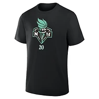 T-shirt noir pour homme Fanatics Sabrina Ionescu avec nom et numéro New York Liberty dans la peinture