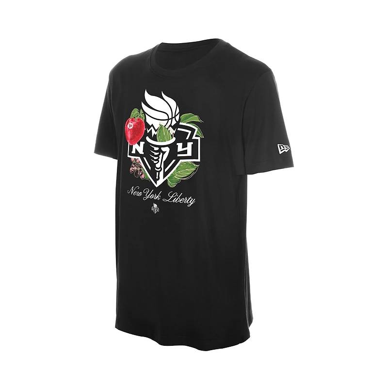Men's New Era Black York Liberty Lifestyle Capsule Floral Fruit T-Shirt