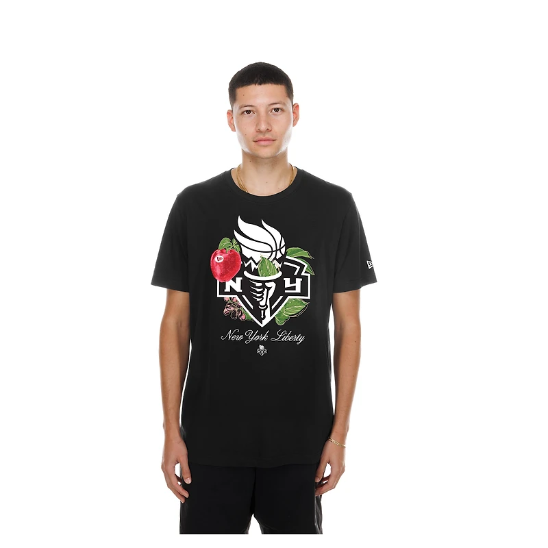 Men's New Era Black York Liberty Lifestyle Capsule Floral Fruit T-Shirt