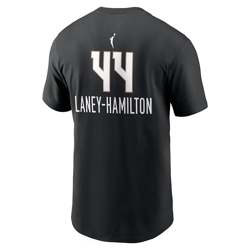 T-shirt Nike Betnijah Laney-Hamilton pour homme, noir, édition New York Liberty Explorer, avec nom et numéro