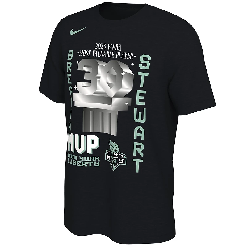 T-shirt Nike Breanna Stewart noir New York Liberty 2023 WNBA MVP pour homme