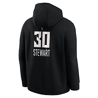 Sweat à capuche Nike Breanna Stewart noir pour homme, édition New York Liberty Explorer, avec nom et numéro