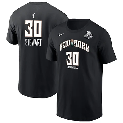 Men's Nike Breanna Stewart Black New York Liberty Name & Number T-Shirt