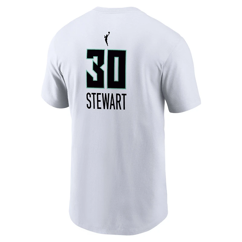 Men's Nike Breanna Stewart White New York Liberty Heroine Edition Name & Number T-Shirt