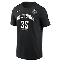 T-shirt Nike Jonquel Jones pour homme, édition New York Liberty Explorer, noir, avec nom et numéro