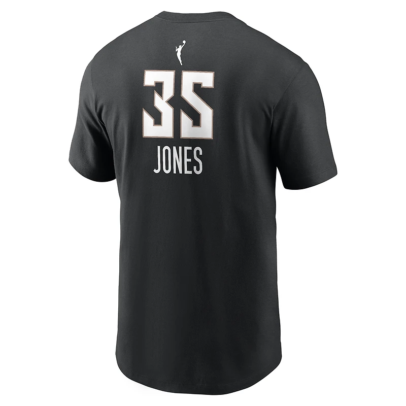 Men's Nike Jonquel Jones Black New York Liberty Explorer Edition Name & Number T-Shirt