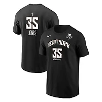 Men's Nike Jonquel Jones Black New York Liberty Name & Number T-Shirt