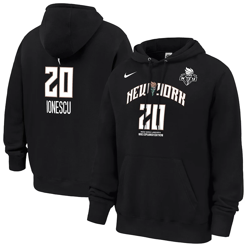 Men's Nike Sabrina Ionescu Black New York Liberty Explorer Edition Name & Number Hoodie