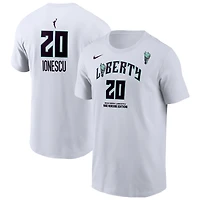 Men's Nike Sabrina Ionescu White New York Liberty Name & Number Heroine Edition T-Shirt