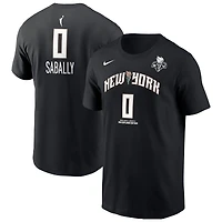 T-shirt Nike Satou Sabally noir New York Liberty Explorer Edition avec nom et numéro pour homme