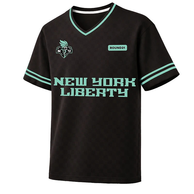Men's round21  Black New York Liberty Soccer Jersey