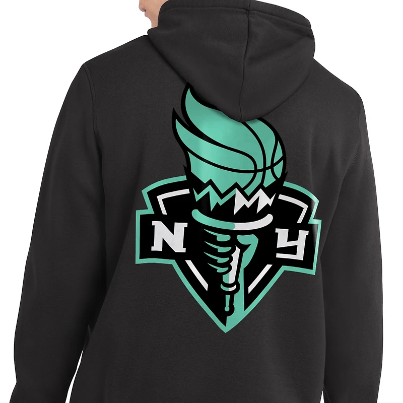 Men's Starter  Black New York Liberty 30th Anniversary Pitcher Pullover Hoodie