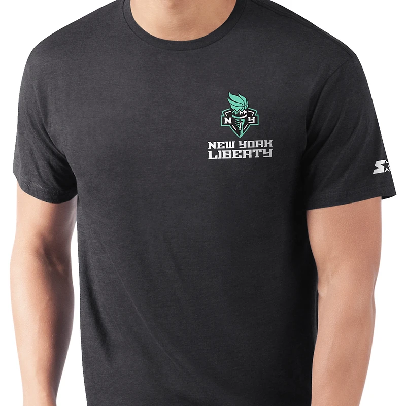T-shirt Starter noir pour homme New York Liberty WNBA 30e anniversaire Prime Time