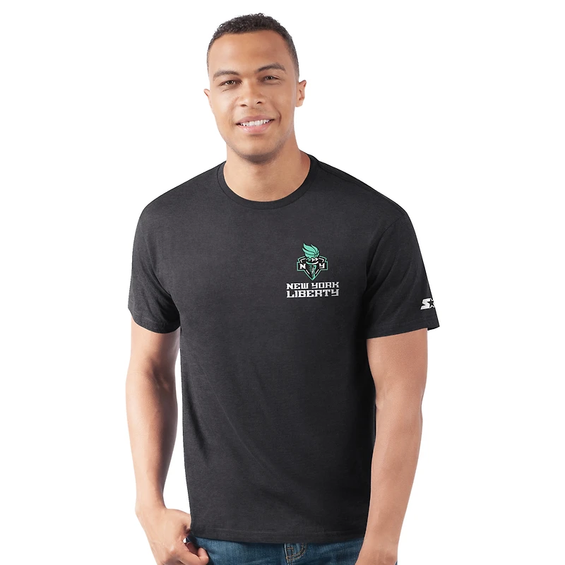 T-shirt Starter noir pour homme New York Liberty WNBA 30e anniversaire Prime Time