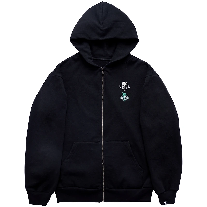 Sweat à capuche zippé noir New York Liberty Torch pour homme Warren Lotas x Fanatics Fest