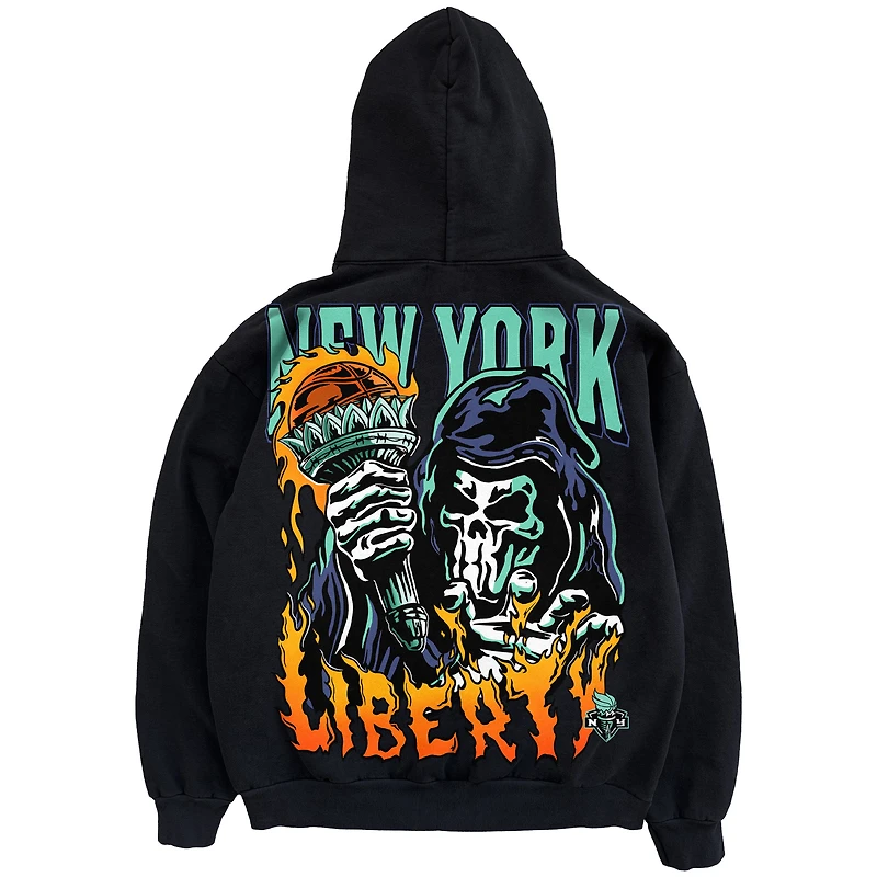 Sweat à capuche zippé noir New York Liberty Torch pour homme Warren Lotas x Fanatics Fest