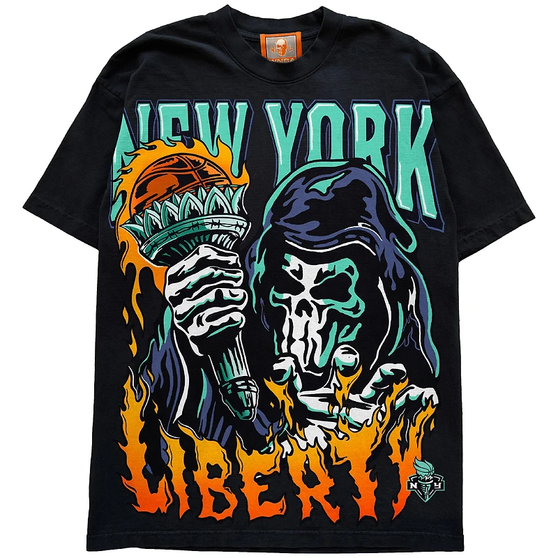 T-shirt noir Warren Lotas x Fanatics Fest pour homme, motif Liberty Torch de New York