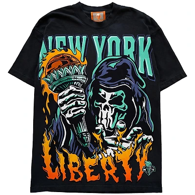 T-shirt noir Warren Lotas x Fanatics Fest pour homme, motif Liberty Torch de New York