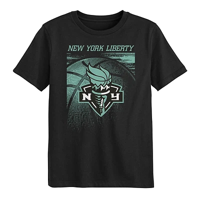 T-shirt noir New York Liberty Big Ball pour enfant
