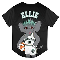 Maillot de mode en maille noir Outerstuff pour enfants d'âge préscolaire, mascotte New York Liberty.