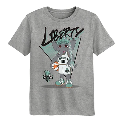 Preschool Outerstuff  Heather Gray New York Liberty Team Mascot T-Shirt