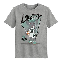 T-shirt gris chiné de la mascotte l'équipe New York Liberty pour enfants d'âge préscolaire Outerstuff