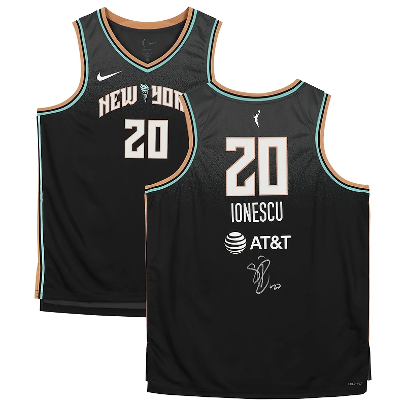 Maillot de joueur authentique dédicacé Nike 2021 Explorer Edition Victory par Sabrina Ionescu des New York Liberty Fanatics